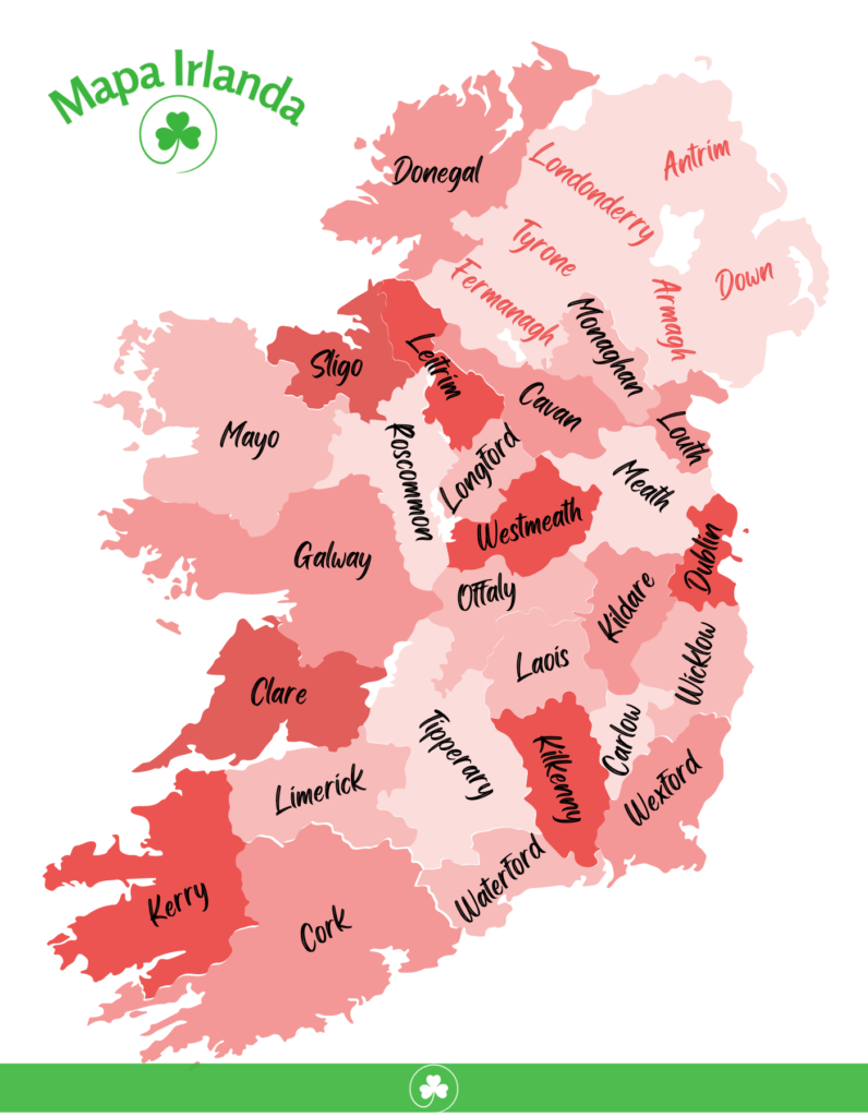 mapa condados de irlanda